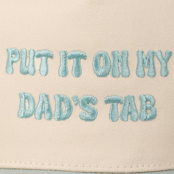 Put It On My Dad's Tab Embroidery Two-Tone Hat