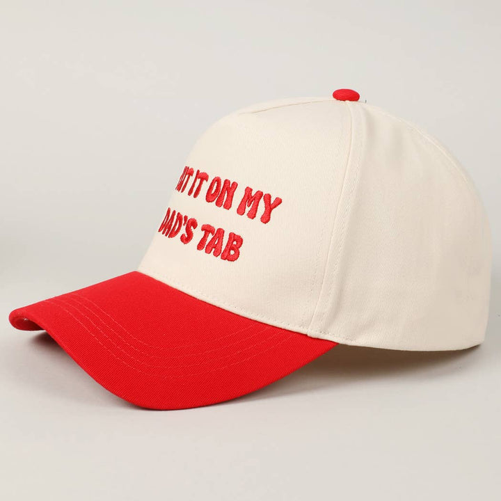 Put It On My Dad's Tab Embroidery Two-Tone Hat