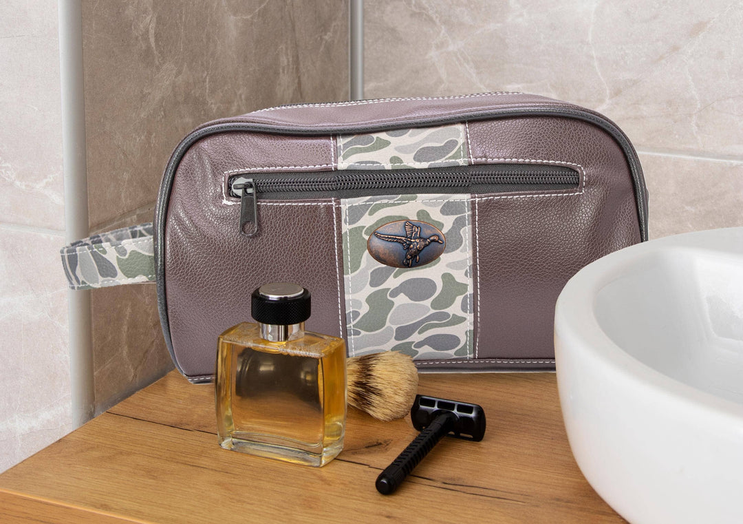 Mallard  Old School Camo Men's Toiletry Dopp Bag