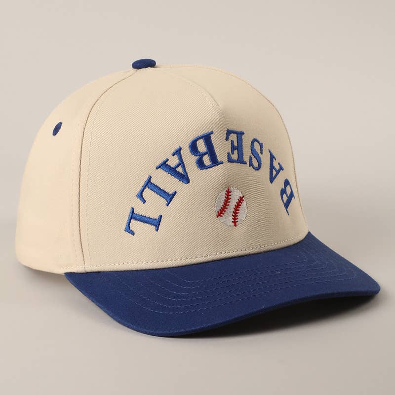 BASEBALL Upside Down Lettering Embroidery Cap