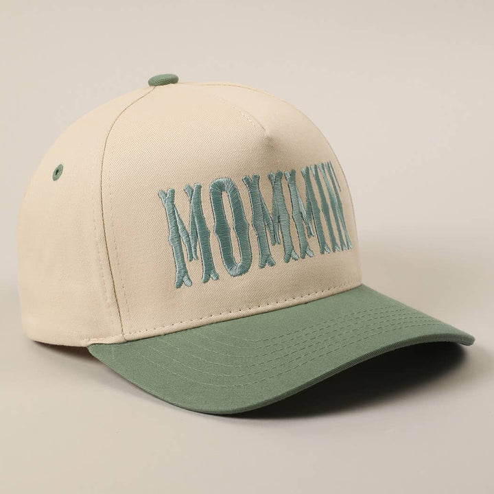 MOMMIN' Letter Embroidery Two-Tone Trucker Hat