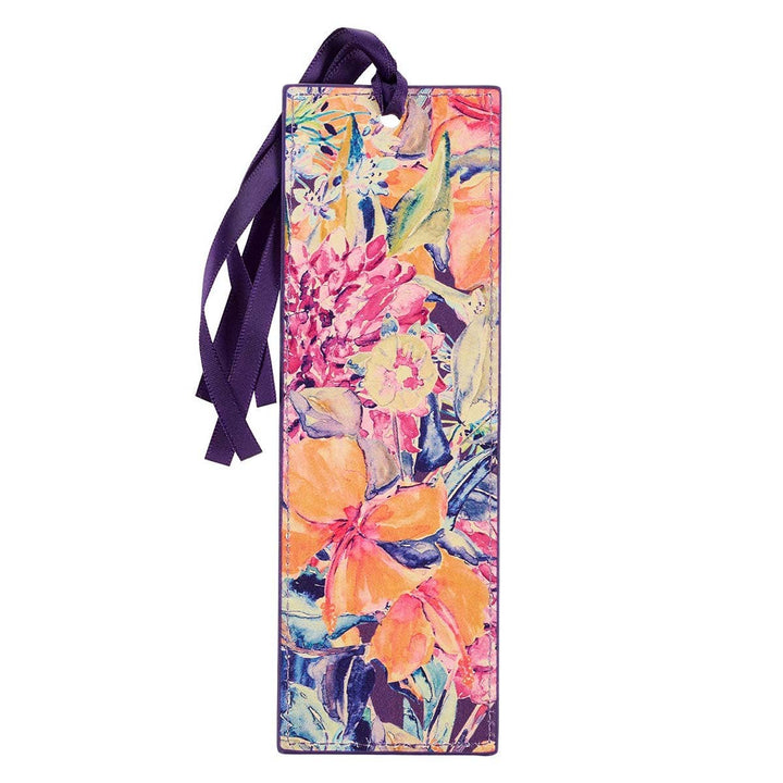 Blessed Is The One Faux Leather Bookmark - Jeremiah 17:7