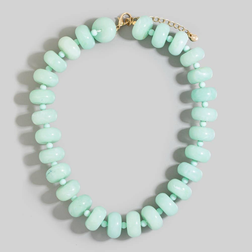 Bulky Acrylic Bead Link Necklace