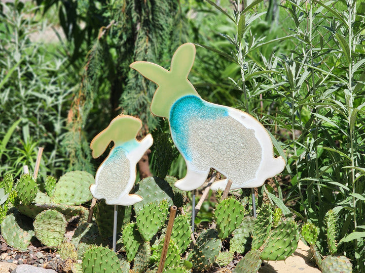 Baby Bunny Garden Stake - Large Outdoor Yard Art