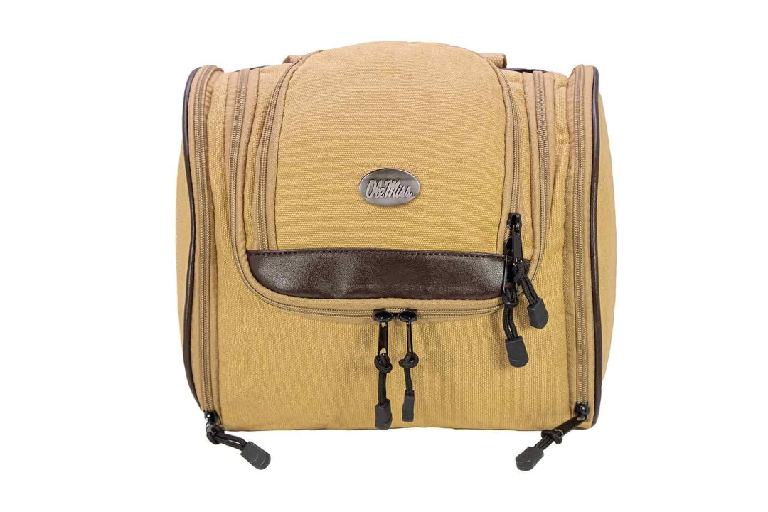 Ole Miss Rebels Men's Khaki Hanging Toiletry Bag