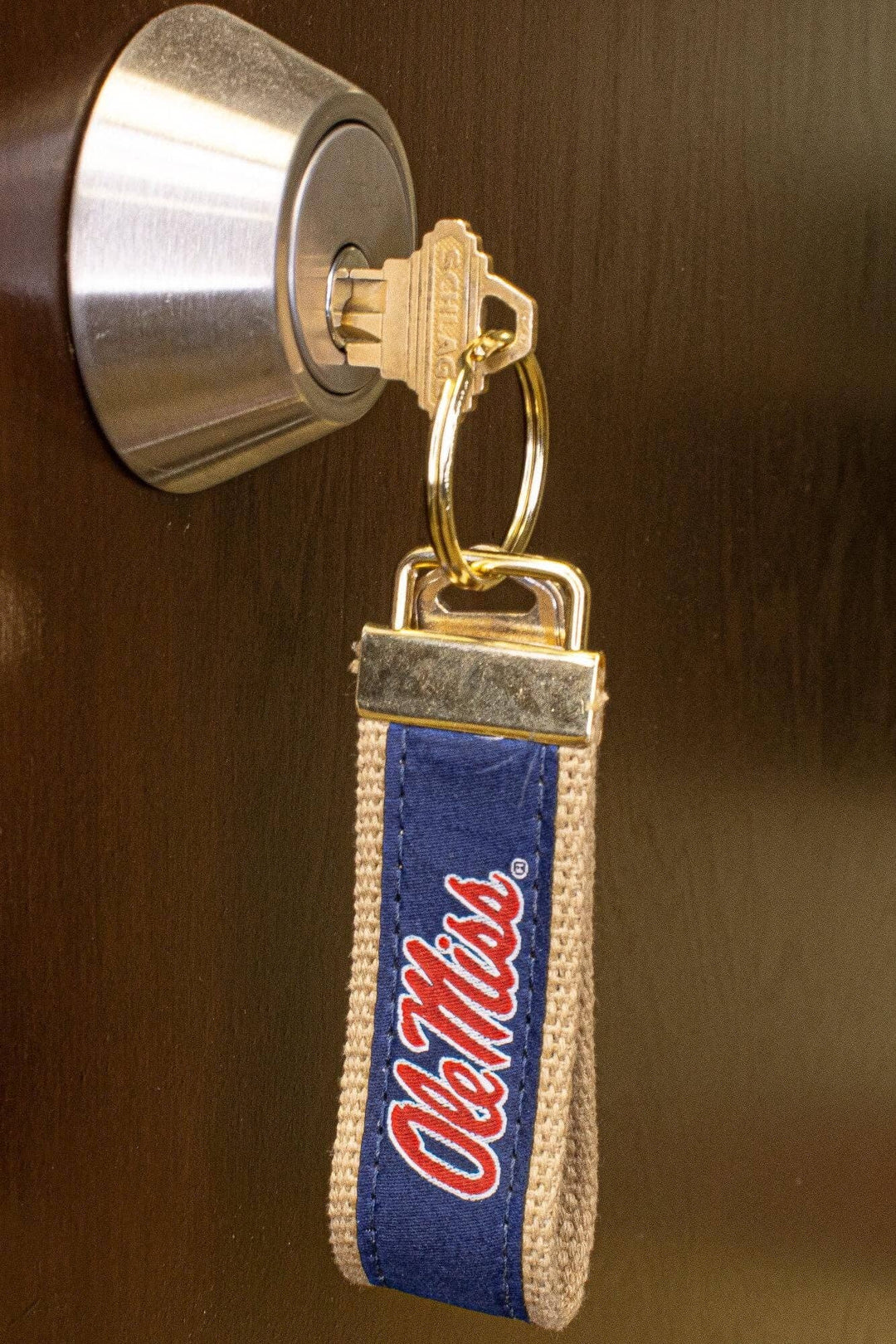 Ole Miss Rebels Collegiate Woven Ribbon Key Chain