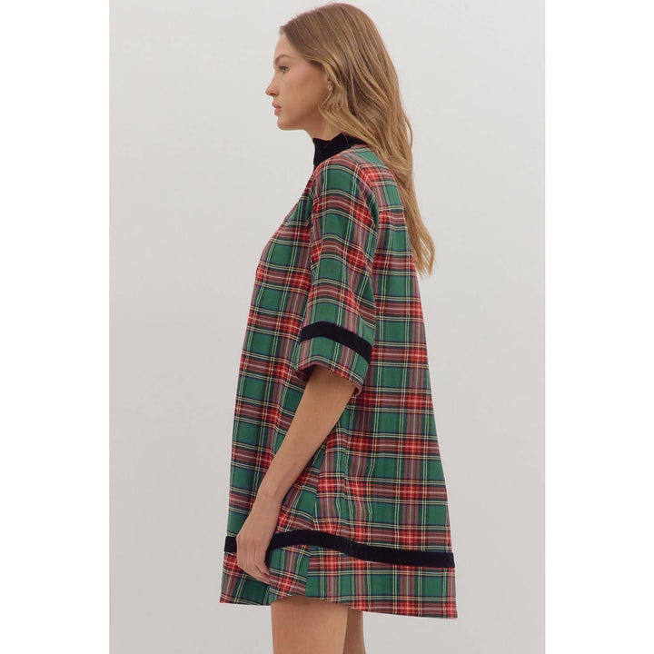 Plaid mini dress
