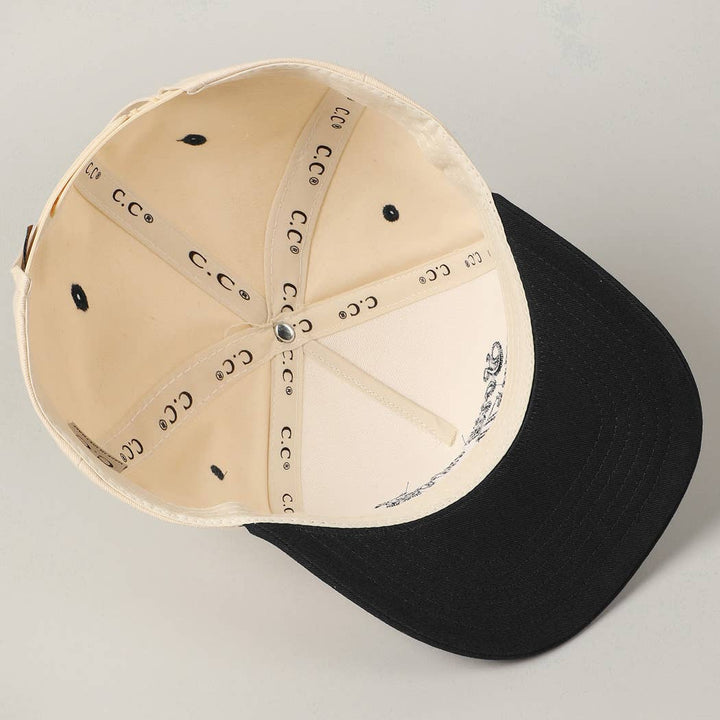 Sorry About My Wife / Husband Embroidery Two-Tone Canvas Cap
