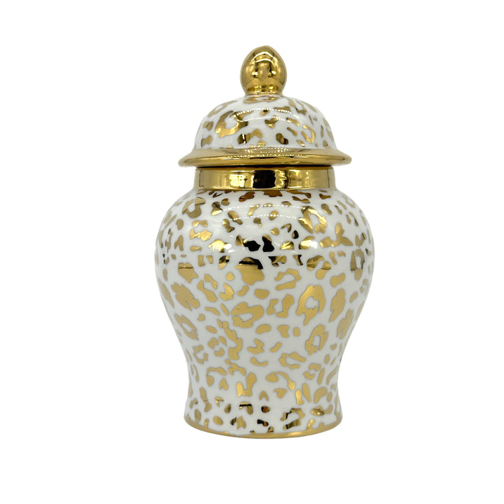 Small Chinoiserie Ceramic Decorative Tea & Ginger Jar 8"