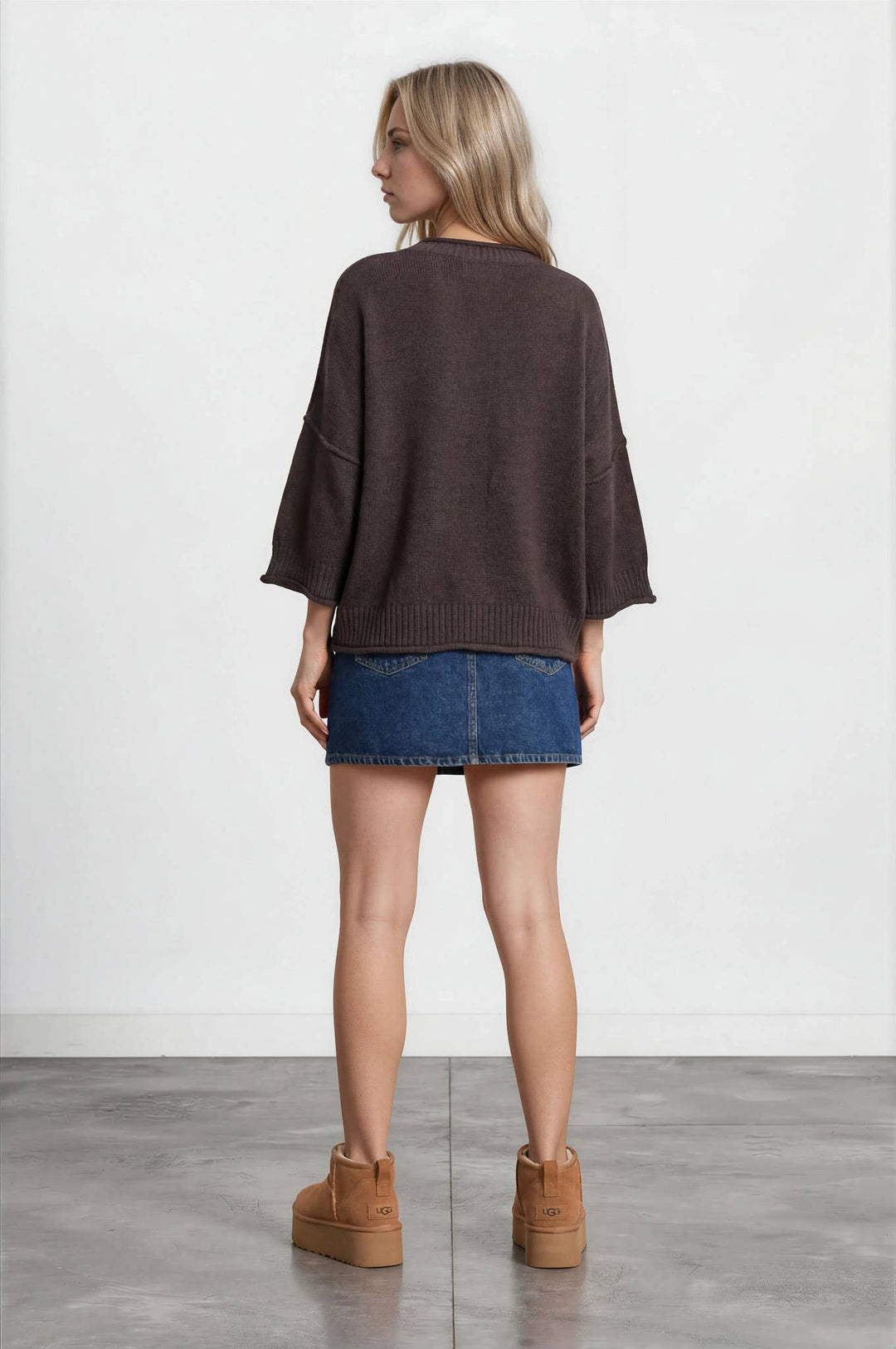 EXPOSED SEAM DROP SHOULDER SHORT SLEEVE PULLOVER
