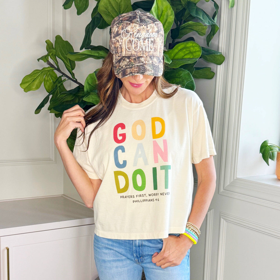 PP God Can Do It Crop Tee