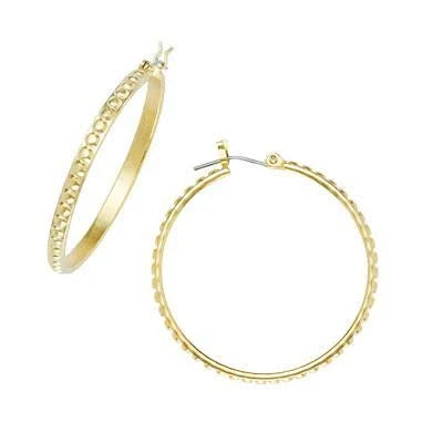 Susan Shaw Gold Dotted Hoops